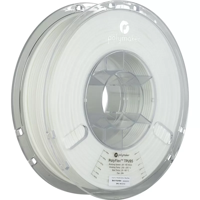 PolyFlex TPU95 Blanc - 2.85mm - 750 g PolyFlex TPU95 Blanc - 2.85mm - 750 g