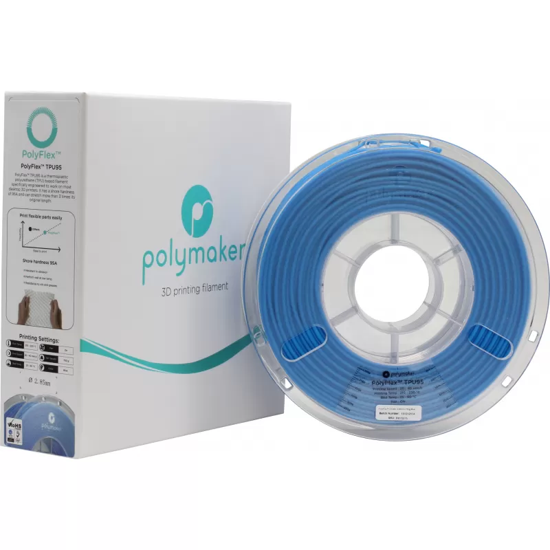 PolyFlex TPU95 Bleu - 2.85mm - 750 g (5) PolyFlex TPU95 Bleu - 2.85mm - 750 g (5)