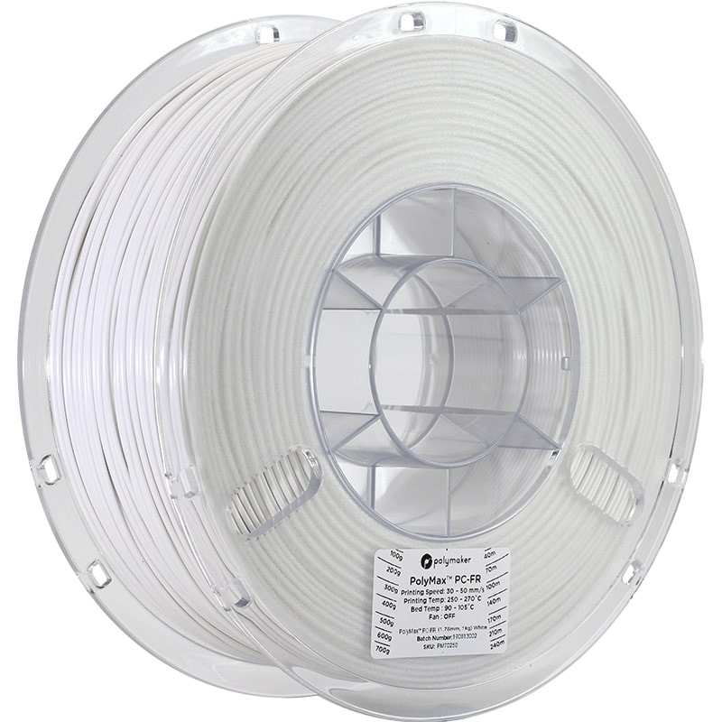 PolyMax PC-FR Blanc 1.75mm - 1 kg PolyMax PC-FR Blanc 1.75mm - 1 kg