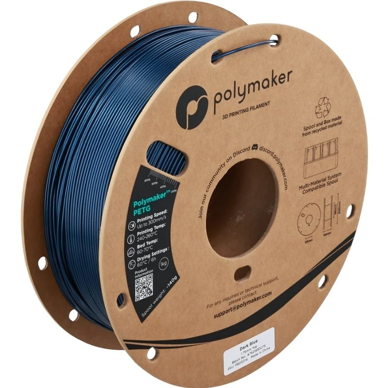 Polymaker PETG Donkerblauw - 1,75mm - 1kg