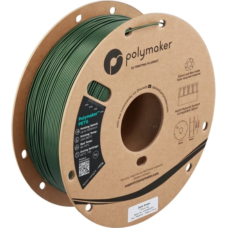 Polymaker PETG Donkergroen - 1,75mm - 1kg