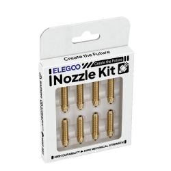 Nozzlekit van messing / gehard staal 0,2/0,4/0,6/0,8 mm, Elegoo Centauri Carbon-serie