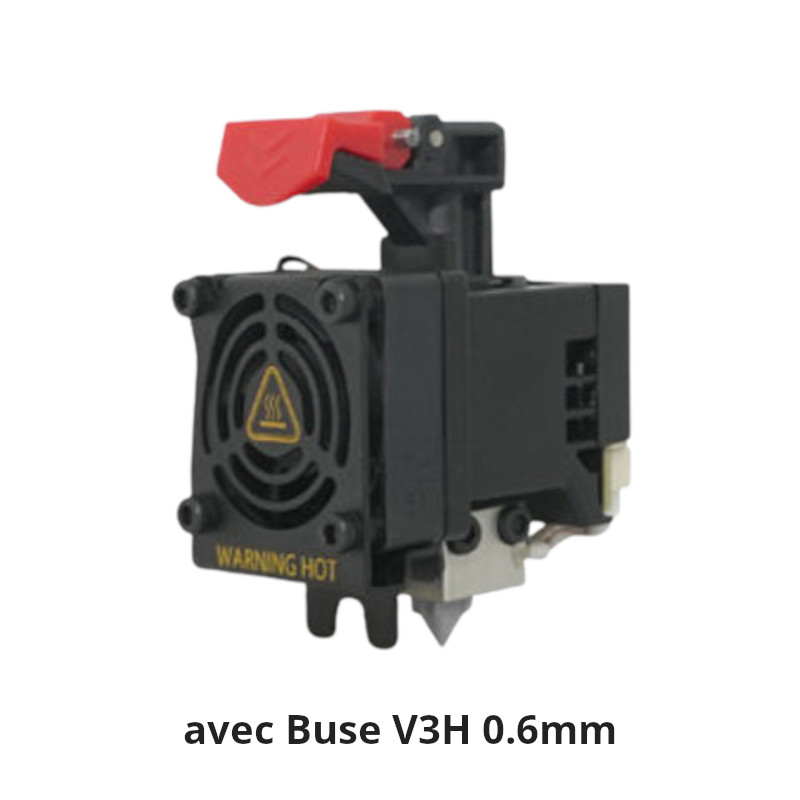 Hotend interchangeable pour Raise3D Pro3 et Pro3 Plus avec buse V3H 0.6mm Hotend interchangeable pour Raise3D Pro3 et Pro3 Plus avec buse V3H 0.6mm