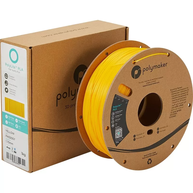 Packaging PolyLite PLA Jaune - 1.75mm - 1 kg Packaging PolyLite PLA Jaune - 1.75mm - 1 kg