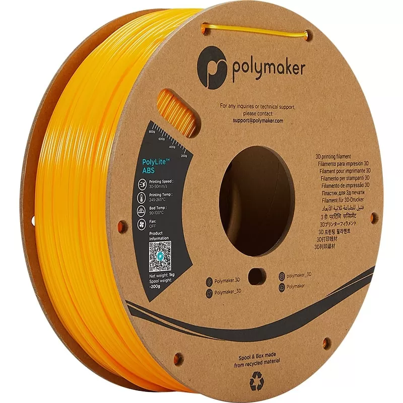 PolyLite ABS Jaune - 1.75mm - 1 kg PolyLite ABS Jaune - 1.75mm - 1 kg