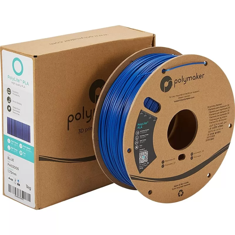Emballage PolyLite PLA Bleu - 2.85mm - 1 kg Emballage PolyLite PLA Bleu - 2.85mm - 1 kg