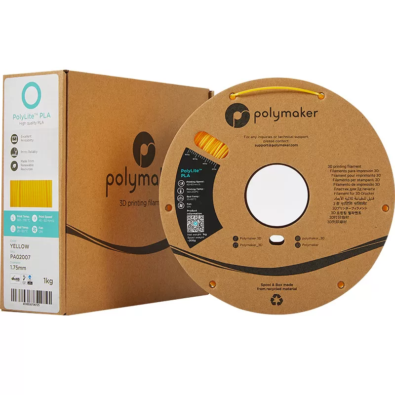 Packaging PolyLite PLA Jaune - 2.85mm - 1 kg Packaging PolyLite PLA Jaune - 2.85mm - 1 kg