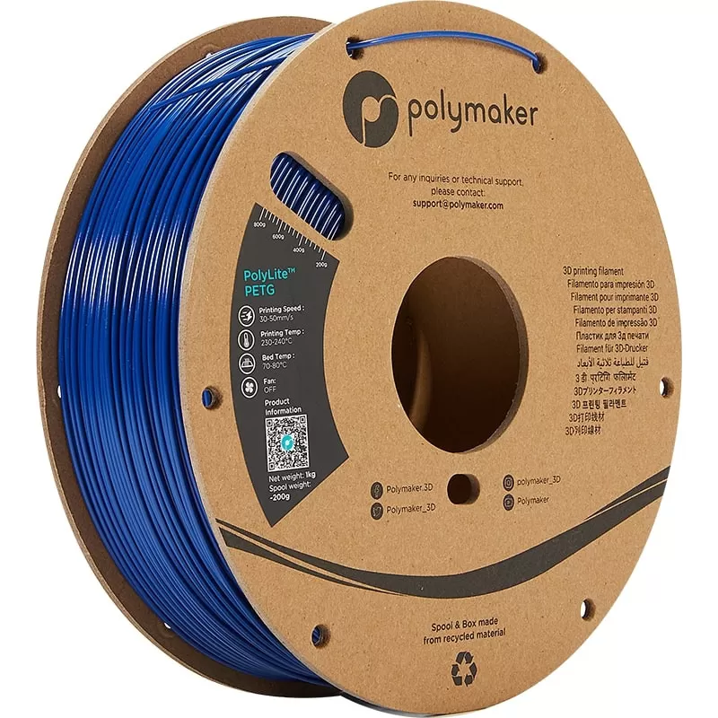 PolyLite PETG Bleu - 1.75mm - 1 kg PolyLite PETG Bleu - 1.75mm - 1 kg