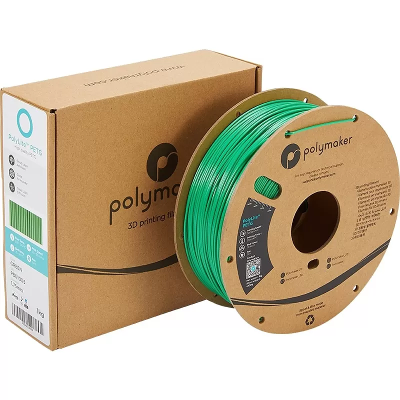 Emballage PolyLite PETG Vert - 1.75mm - 1 kg Emballage PolyLite PETG Vert - 1.75mm - 1 kg