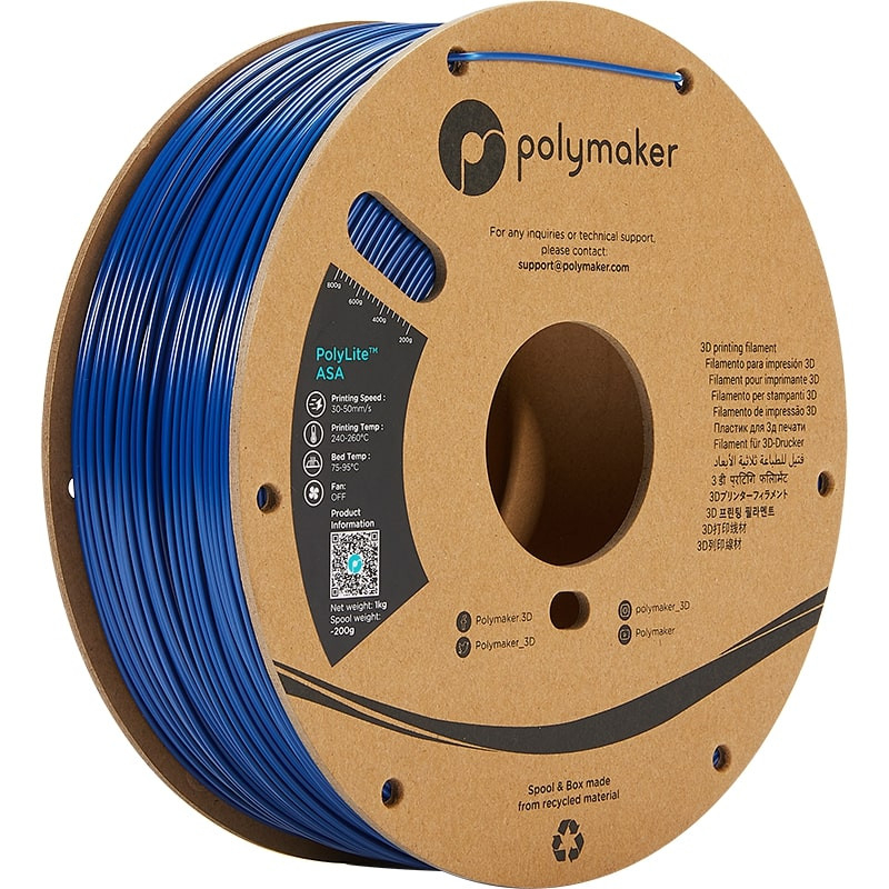 PolyLite ASA Bleu - 1.75mm - 1 kg PolyLite ASA Bleu - 1.75mm - 1 kg