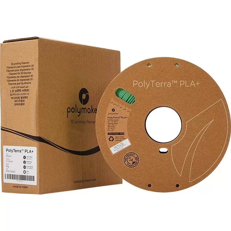 Emballage PolyTerra+ PLA Vert - 1.75mm - 1 kg Emballage PolyTerra+ PLA Vert - 1.75mm - 1 kg