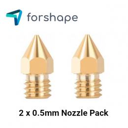 Set van 2 Messing Nozzles MK8 Forshape 0,5mm