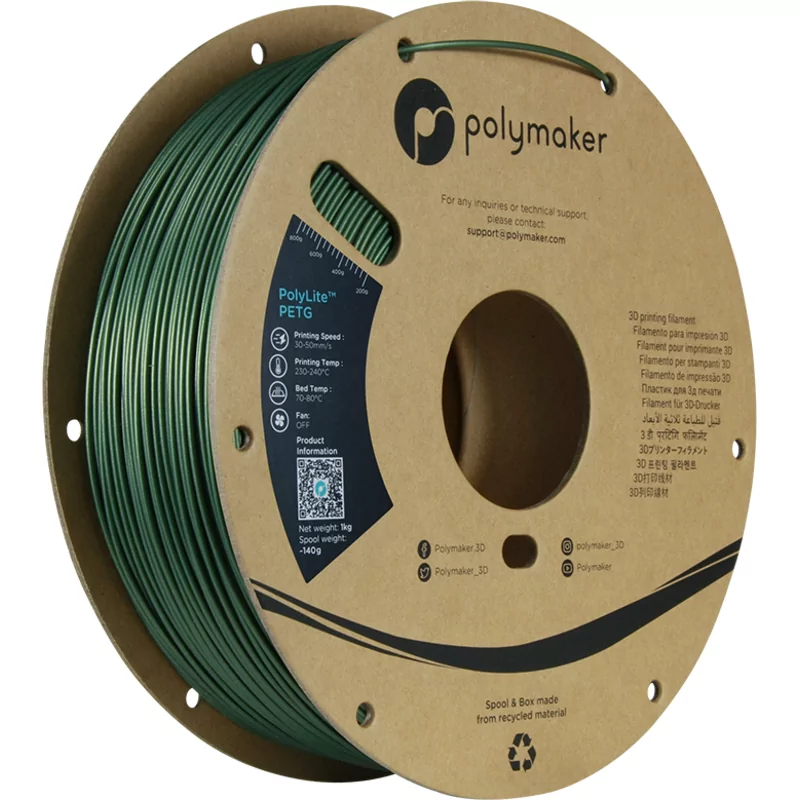 PolyLite PETG Vert foncé - 1.75mm - 1 kg PolyLite PETG Vert foncé - 1.75mm - 1 kg