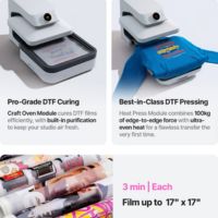 DTF uitharden met xTool Craft Oven module WonderPress