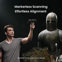 Revopoint Range 3 Pro gebruikt markerloze tracking om een object te reconstrueren